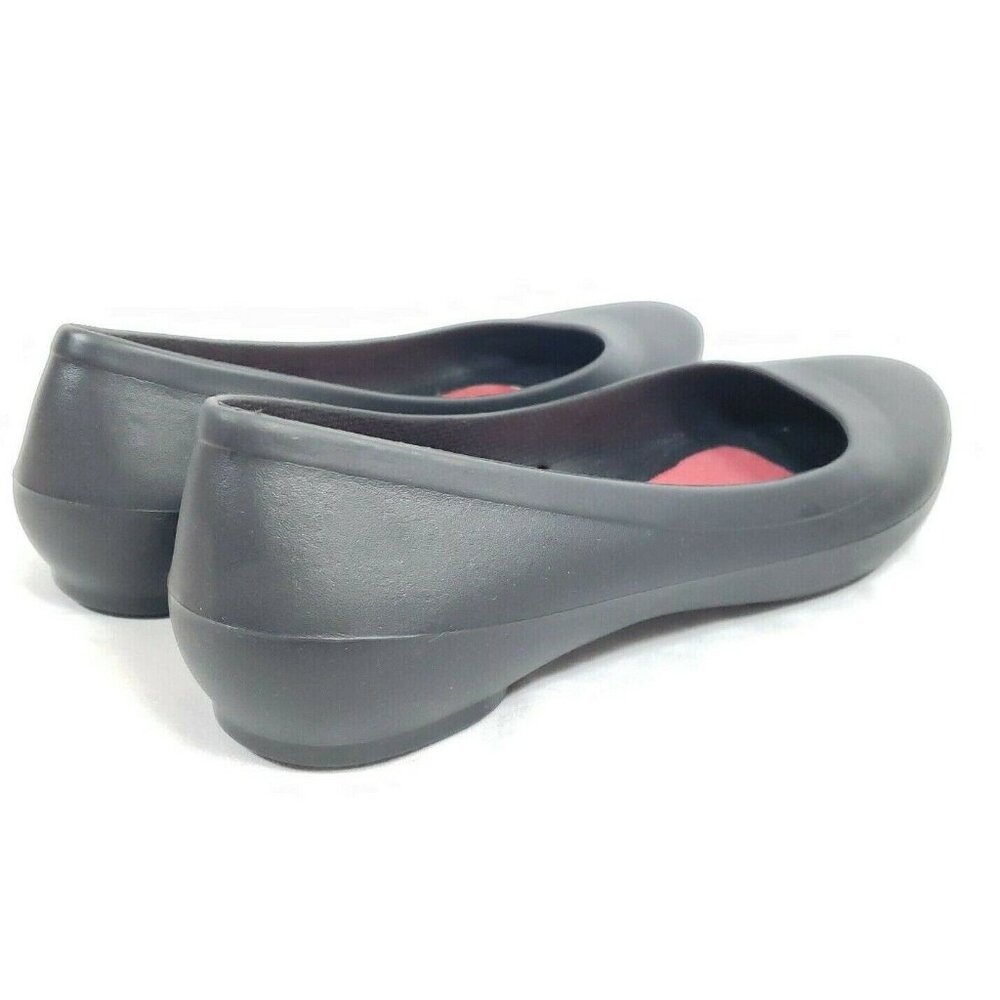 Crocs Ballet Flats Women's Size 8 Black Water Resistant Foam Insoles - Picture 6 of 7